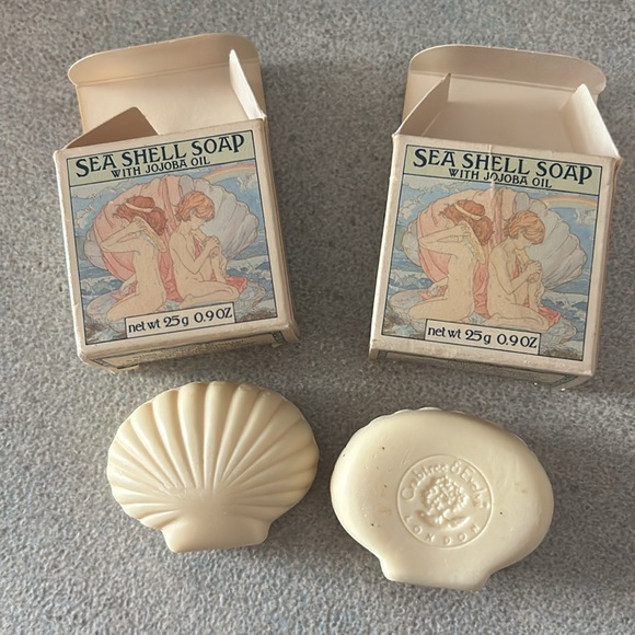 Crabtree & Evelyn Jojoba Shell Soap Vintage 1988 0.9oz Lot of 2 - Picture 8 of 9